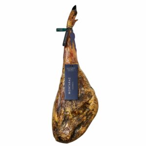 Jamón Ibérico 50% Raza Ibérica de Cebo de Campo Montaraz | Curación 24 Meses | Pieza Entera de 7,5-8,5 kg | Calidad Gourmet | Sin Aditivos ni Conservantes