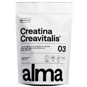 Creatina Monohidratada Creavitalis® ALMA 300 g | Creatina Creapure® Monohidrato en Polvo Premium 99,9% Pureza | Vegana, Sin Gluten ni Lactosa | 100 Dosis | Disolución Instantánea | Fabricada en Alemania