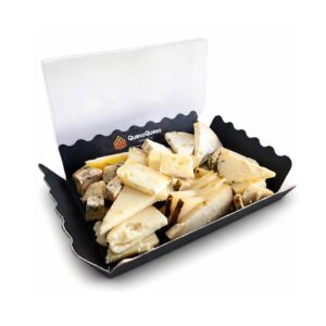 Bandeja de Queso Cortado Artesanal Variada para 4-6 personas | Tabla de Quesos Gourmet Lista para Degustar y Cortada a Mano | Caja Sorpresa con Quesos Surtidos