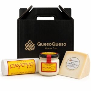 Cesta de Quesos Gourmet "Picoteo Payoyo" | Queso Semicurado Payoyo, Rulo de Cabra Payoyo y Crema de Queso para untar Payoyo | Queso Queso