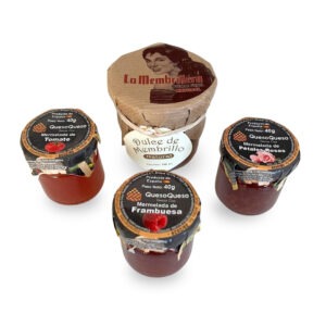 Pack Membrillo Natural + 3 Mermeladas Artesanales Gourmet para Quesos | Sabores Variados (Tomate, Frambuesa y Pétalos de Rosas) (280g) | Maridaje para Quesos Frescos y Tiernos